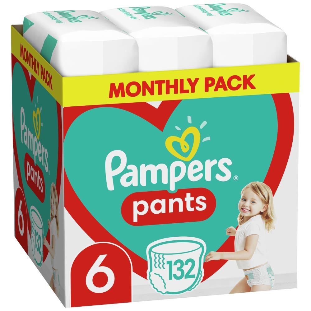 image of Pampers Πάνες Pants Monthly Pack (132τεμ) Νο 6 (16+kg)