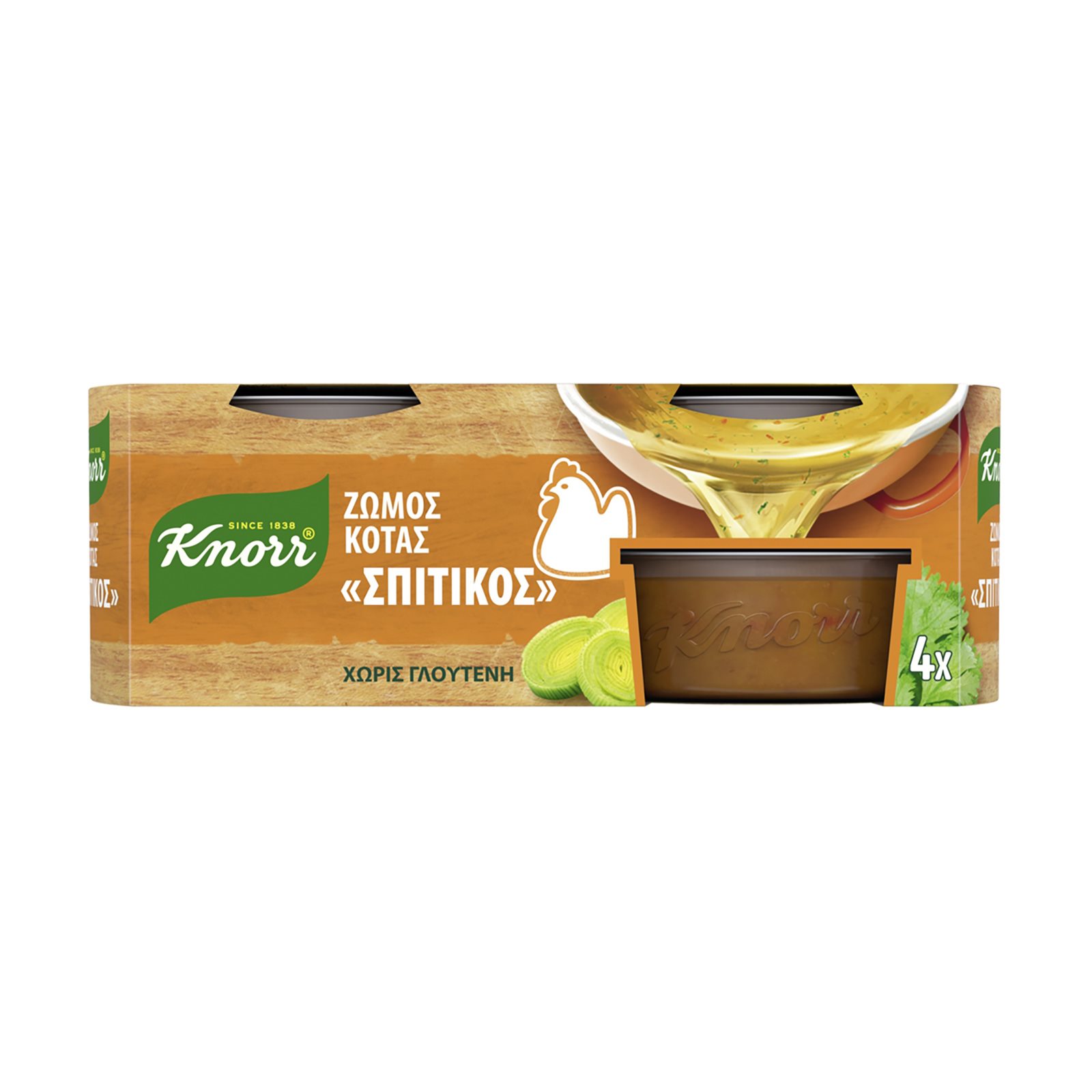 image of KNORR Σπιτικός Ζωμός Κότας Χωρίς γλουτένη 112gr