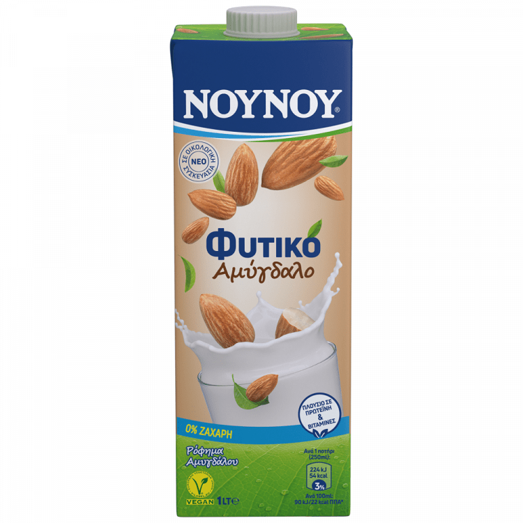 image of ΝΟΥΝΟΥ Φυτικό Ρόφημα Αμύγδαλο 0% Ζάχαρη 1 lt