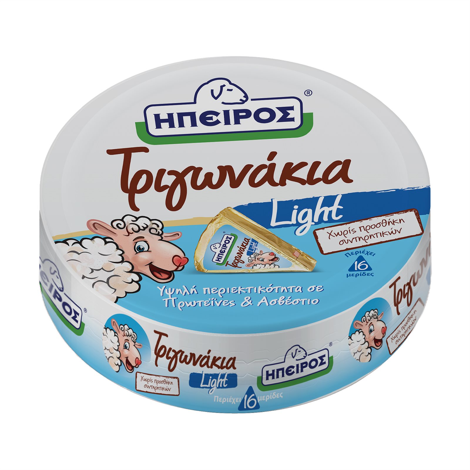 image of Κρεμώδες Τυρί ΗΠΕΙΡΟΣ Light σε τρίγωνα 280gr