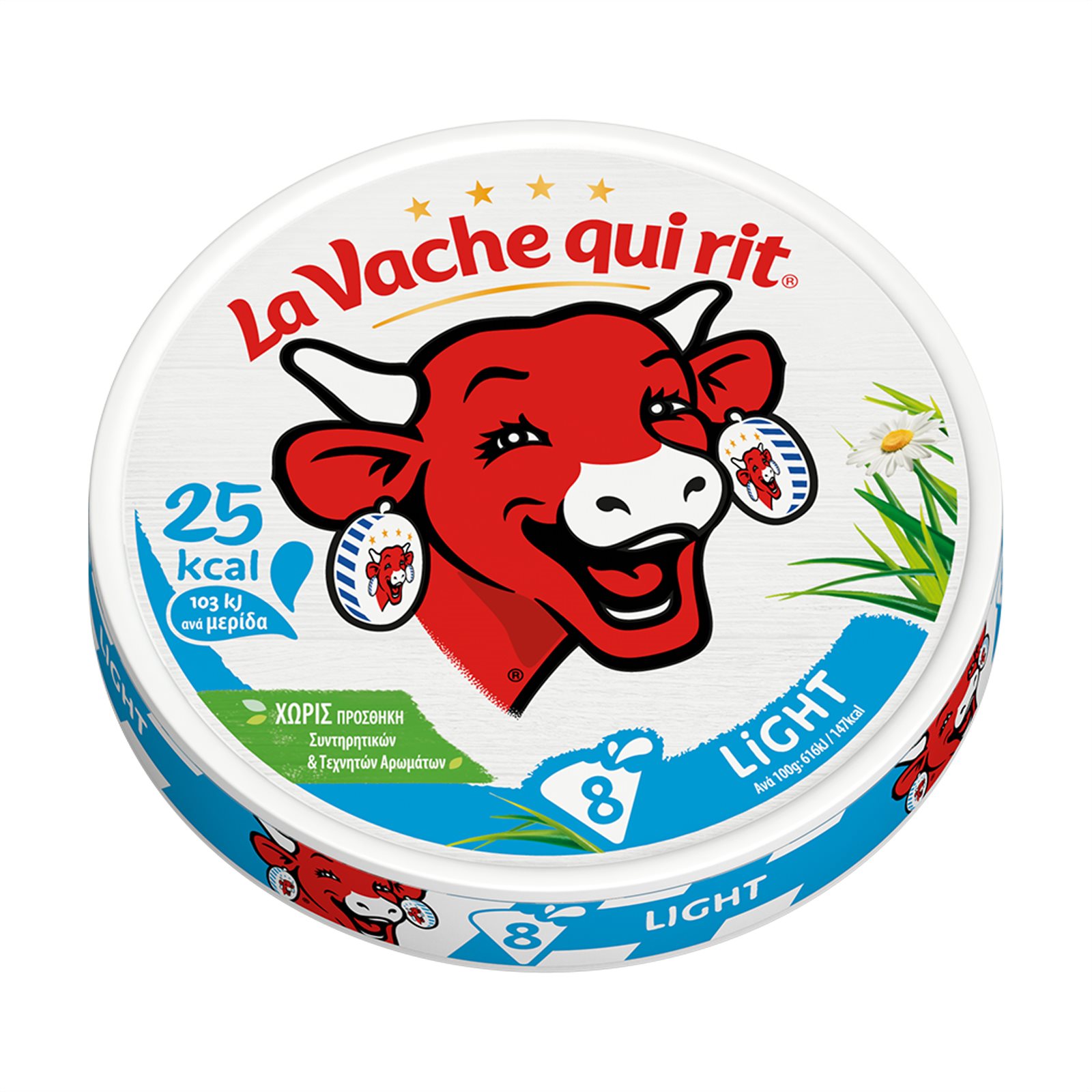 image of Κρεμώδες Τυρί LA VACHE QUI RIT Light σε τρίγωνα 8τεμ 133gr