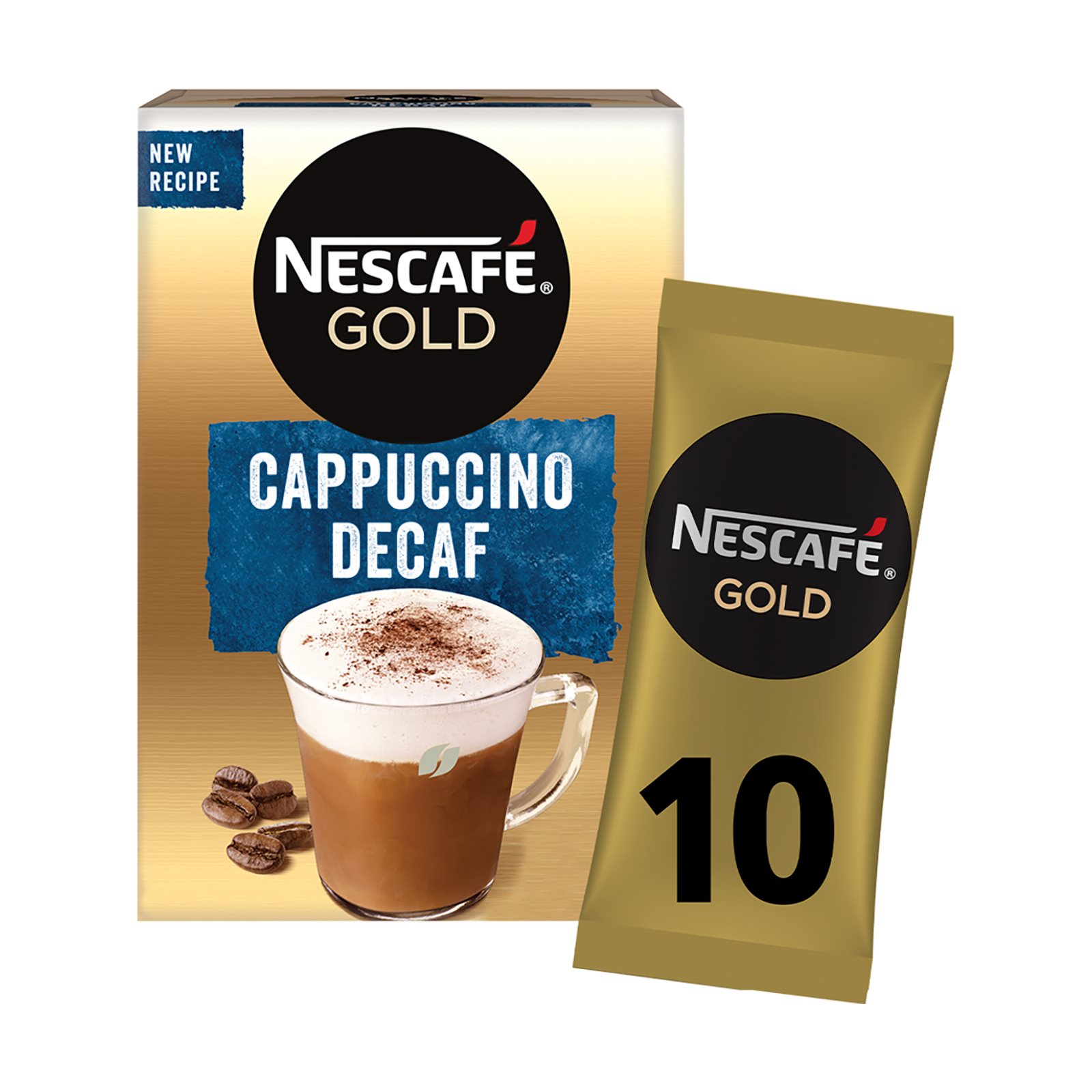 image of NESCAFE Gold Καφές Στιγμιαίος Cappuccino Decaffeine 10x12,5gr