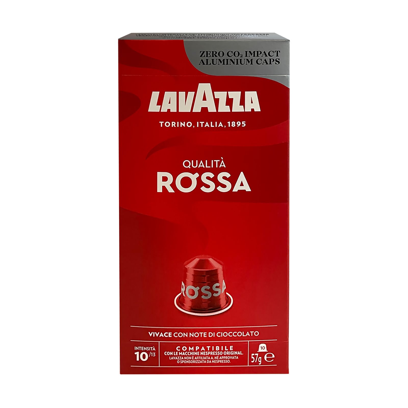 image of LAVAZZA Καφές Espresso Qualita Rossa σε Kάψουλες συμβατές με μηχανή Nespresso 10x5,7gr