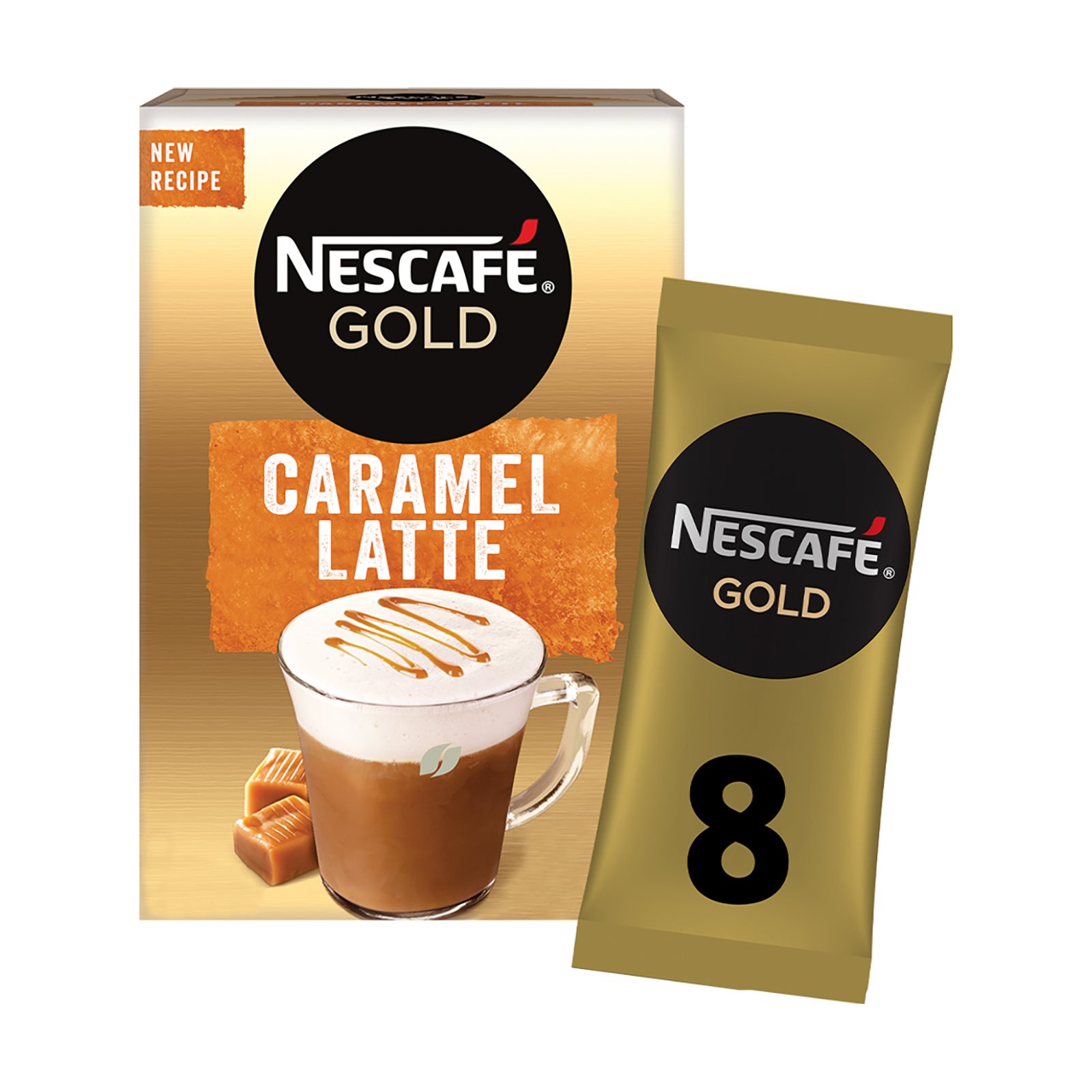 image of NESCAFE Gold Καφές Στιγμιαίος Caramel Latte 8x17gr