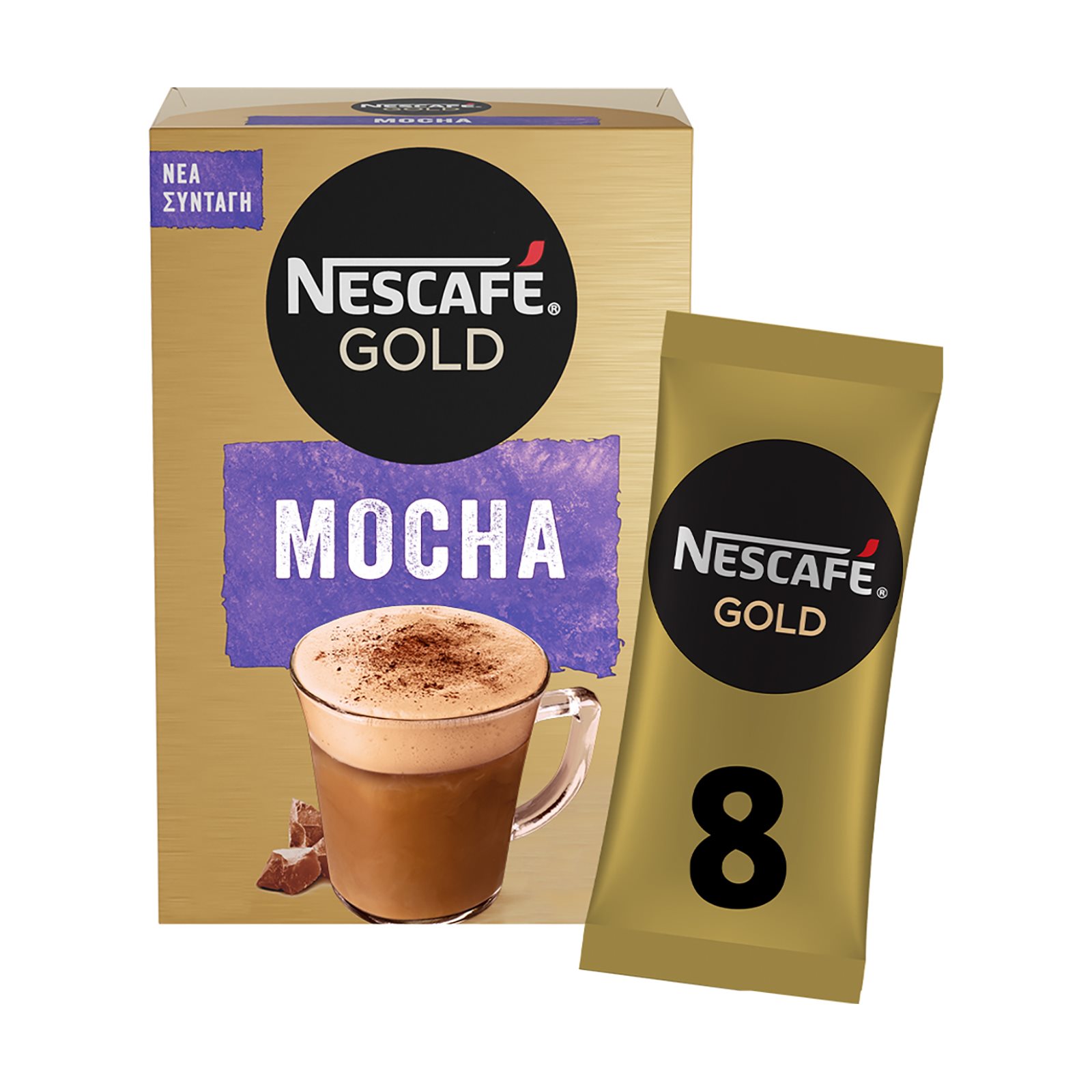 image of NESCAFE Ρόφημα Καφέ Στιγμιαίο Mocha 8x18gr