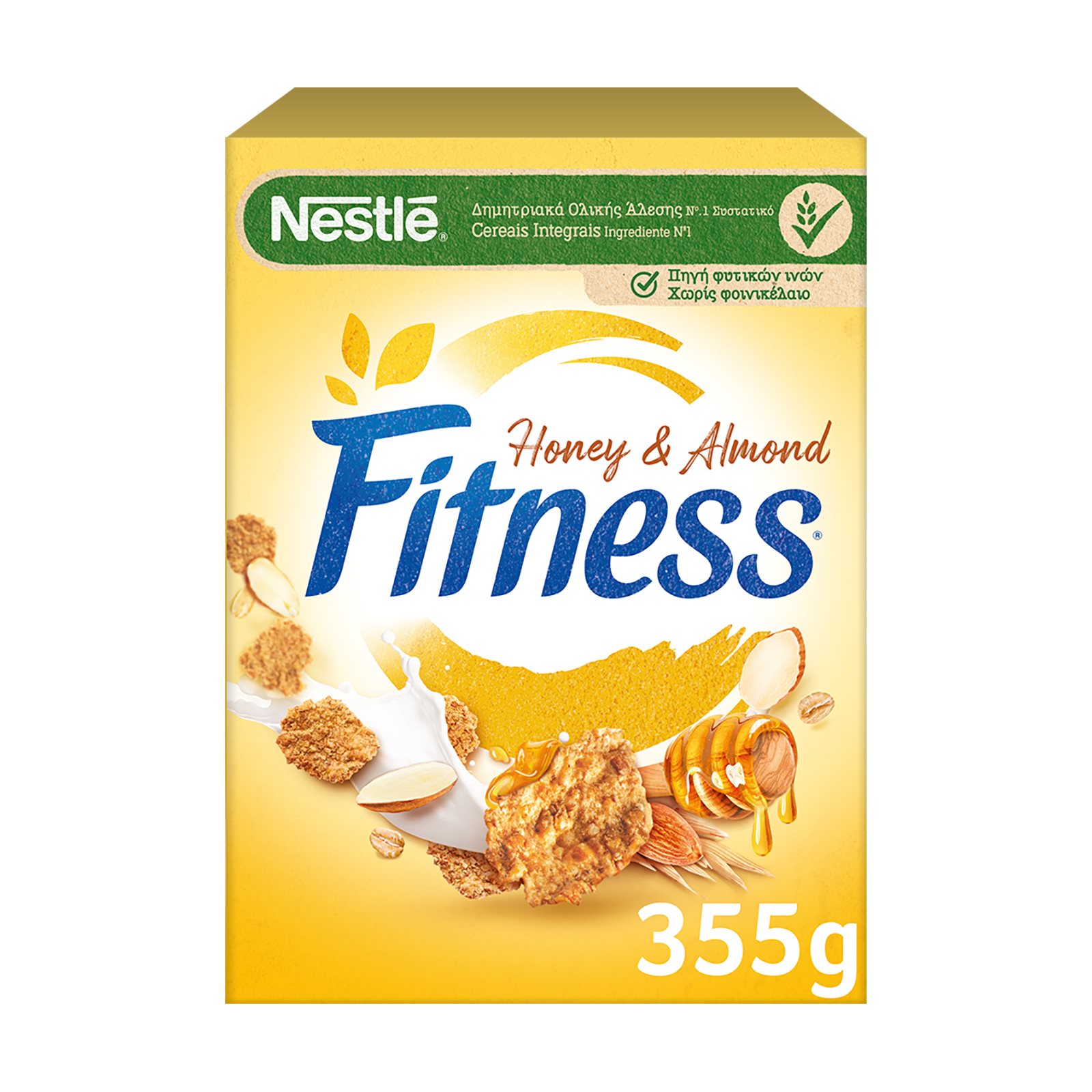 image of NESTLE Fitness Δημητριακά με Μέλι & Αμύγδαλα 355gr